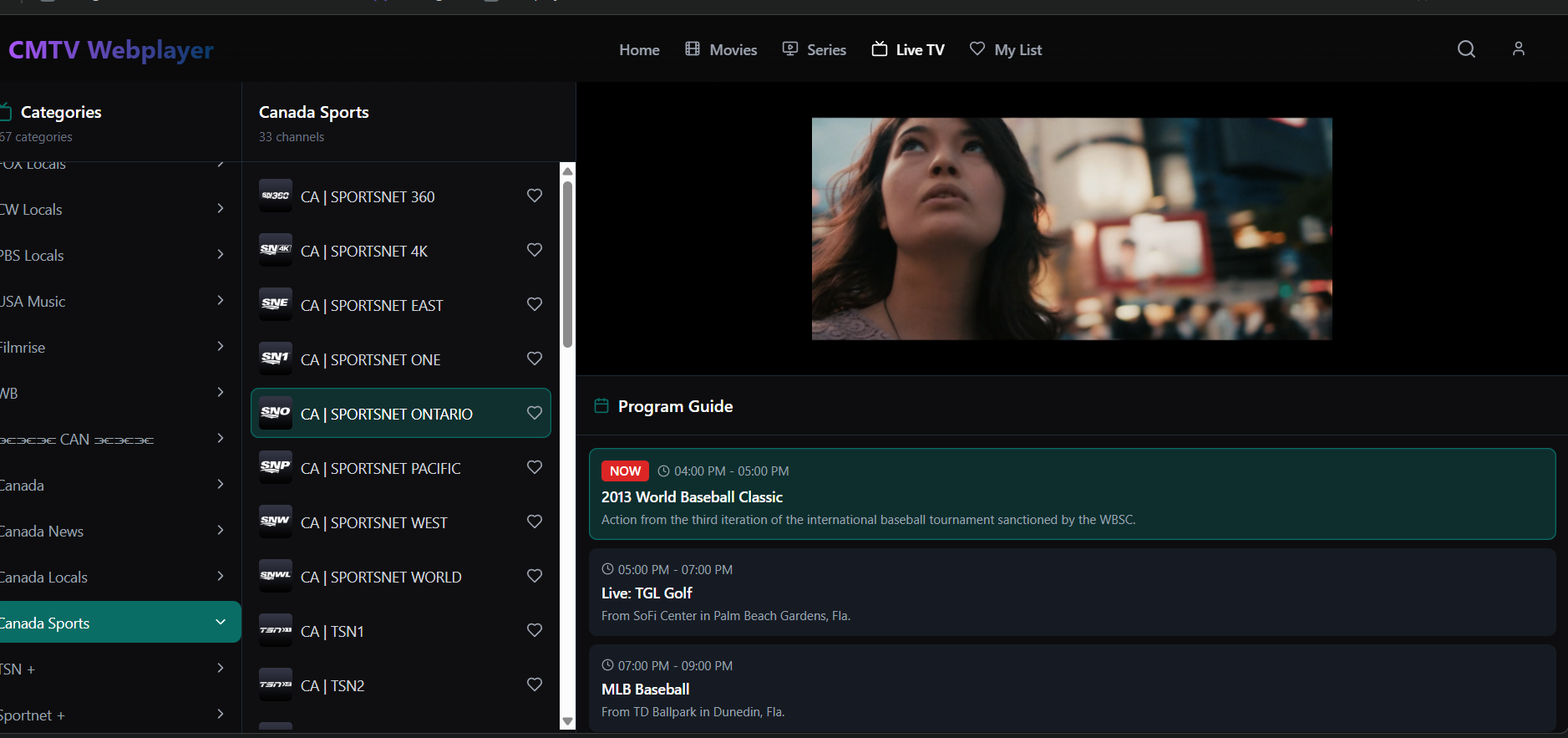CMTV webplayer live TV
